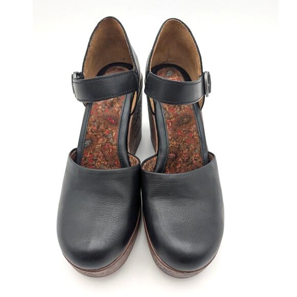 B.O.C By Born Alyson Wedge Pump Women's Ankle Strap Black Size US8M EU38.5 - Picture 9 of 10